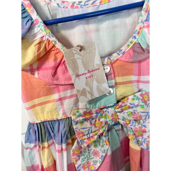 NWT Tommy Bahama Kids Girls Pastel Plaid Ruffle Sleeveless Dress Multicolor SZ 5 - Picture 7 of 12